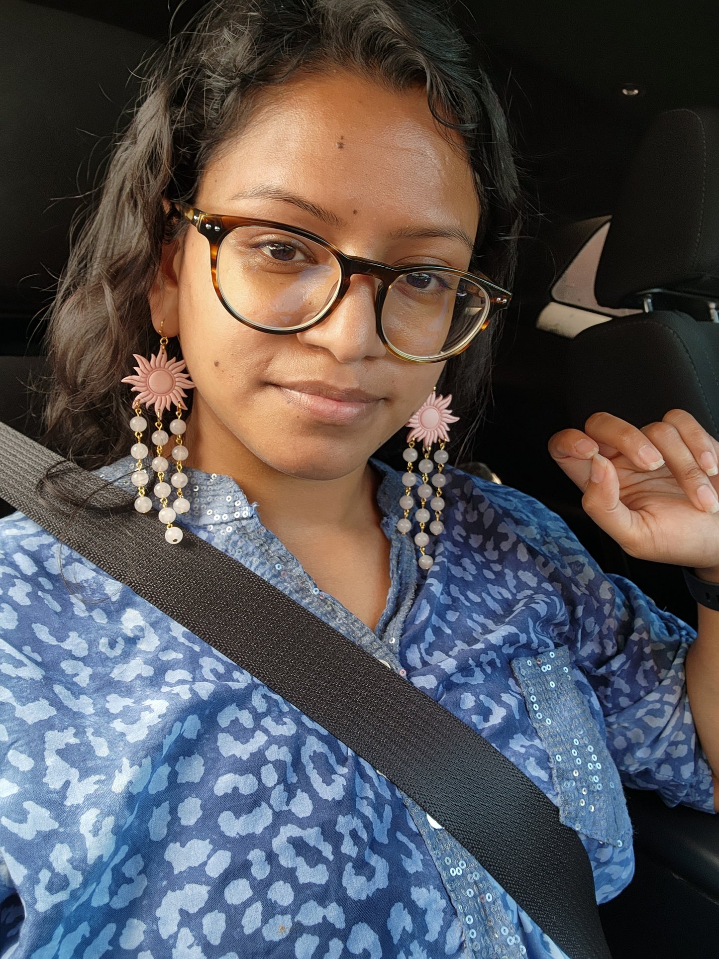 Sunnies with Rose Quartz Beads