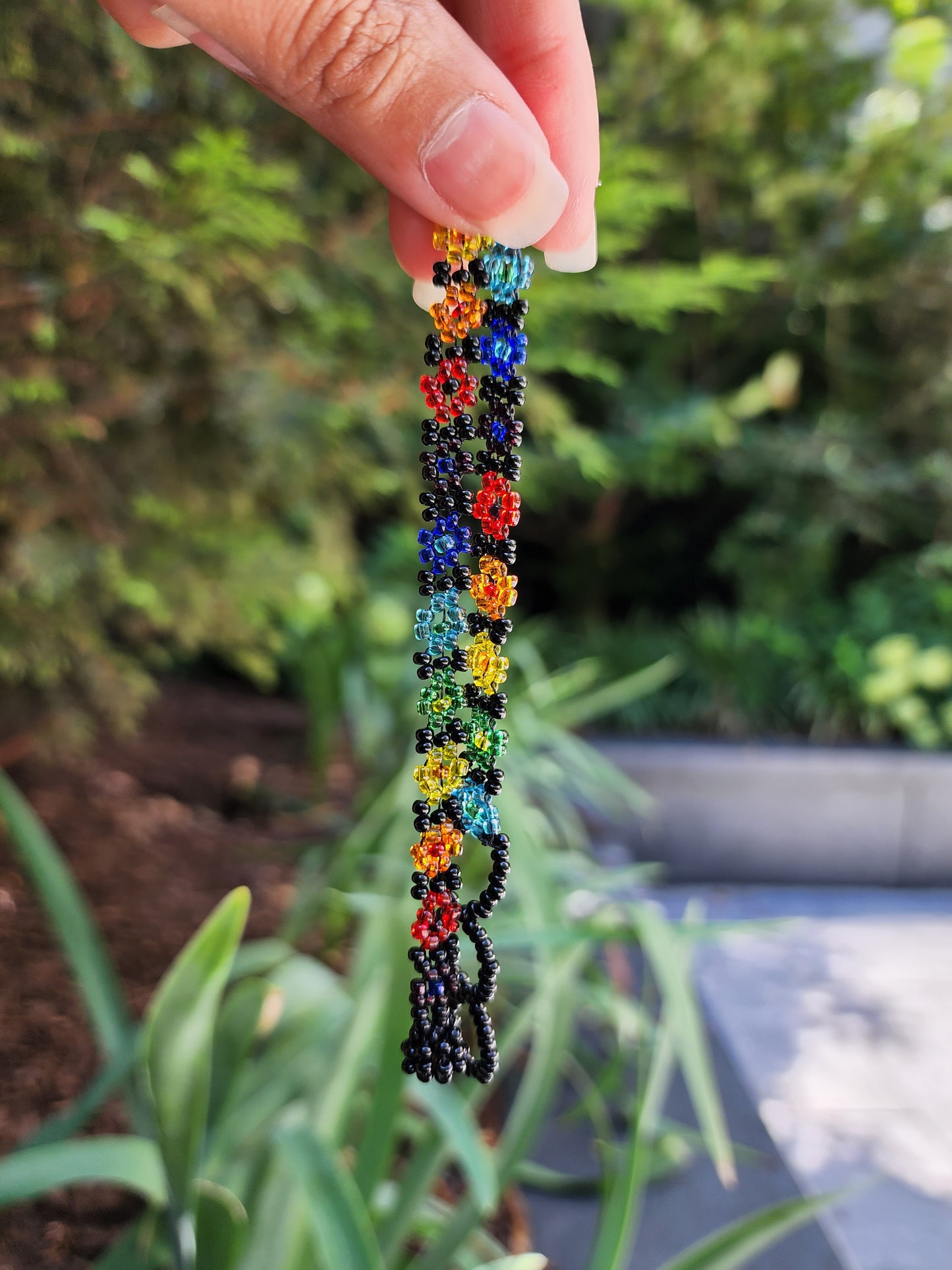 Rainbow Floral Anklet