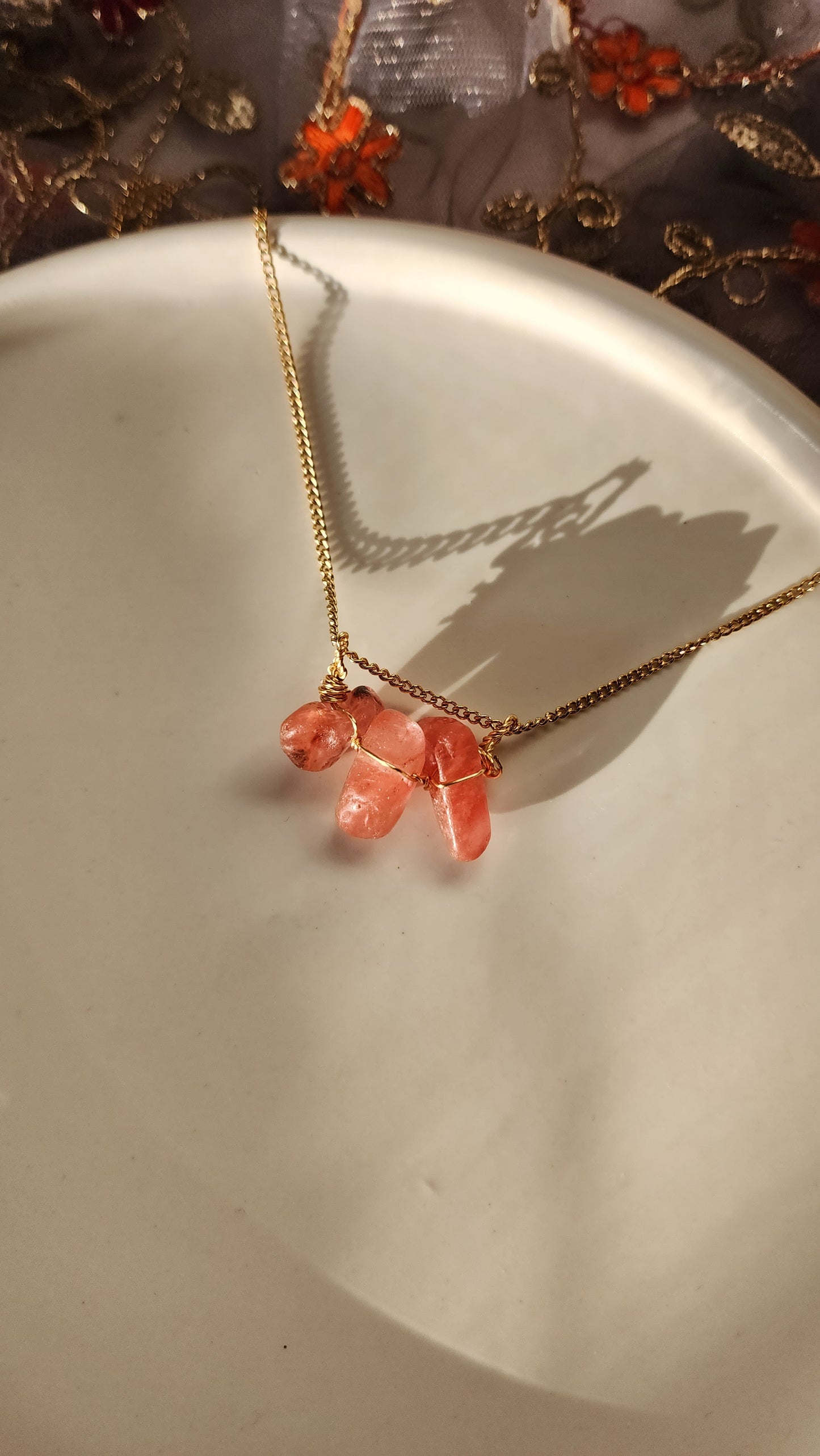 Stawberry Quartz Necklaces